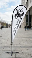 Bräunlingen: Drop-Flagge für Schaufensterbereich, wetterfest.