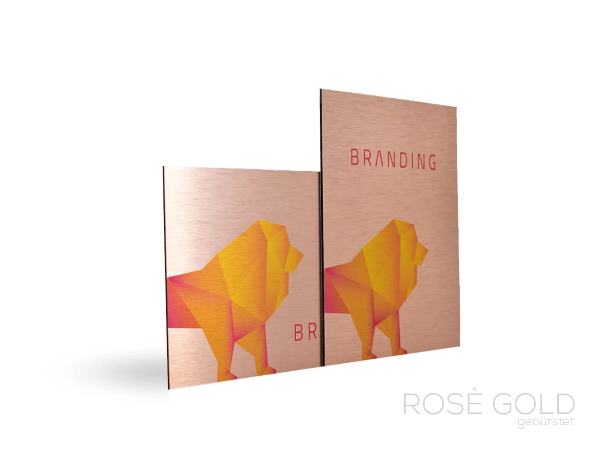 Werbeschild rosegold gebuerstet kaufen Murrhardt