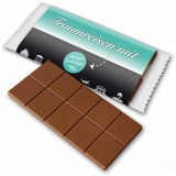 Schokoladentafel mit Banderole bedruckt Werbegeschenk